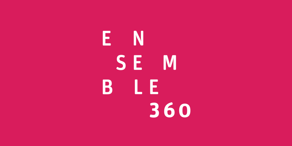 The logo for Ensemble 360, inspired by Janet Cardiff’s The Forty Part Motet